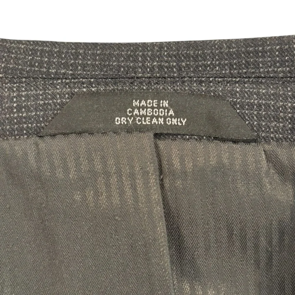 Haggar Wool Blend Black Blazer Men’s 44L 🖤 Classic Fit 2 Button Sport‎ Coat